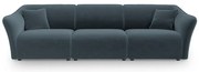 Niebieska aksamitna sofa 292 cm Tokyo – Cosmopolitan Design