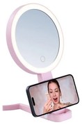 Immax 09102L - LED+CCT ściemnialne lustro kosmetyczne SWEET LED/3W/5V różowe