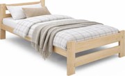 Drewniane pojedyncze łóżko sosnowe ze stelażem 100x200 W8-N57