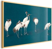 Plakat Wieczór nad stawem 60x40 cm z ramą złotą bez marginesu ARTGEIST B