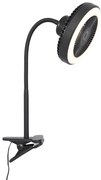 Czarny wentylator stołowy z LED 2700K - Dores