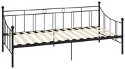 Czarne metalowe łóżko 90x200 cm P1-L94