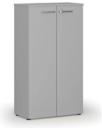 Szafa biurowa z drzwiami PRIMO GRAY, 800 x 420 x 1434 mm, szary