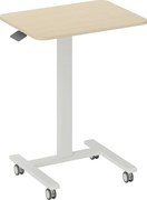 Vinsetto Biurko Stojące, Biurko do Laptopa, Regulowane, 4 Kółka, 65 cm x 48 cm x 108 cm, Żółte | Aosom PL