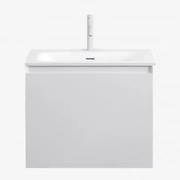 Zestaw Wiszących Mebli Łazienkowych Zintegrowany Z Umywalką Macrae Biała & Bezlusterkowiec & Biała ↑20 - Sklum