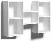 Minimalistyczny Regał Biały Wiszący Z Półkami C7-A77