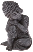 Betonowa statuetka Buddy, ciemnoszara, 16 x 11 x12 cm