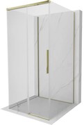 Mexen Rox-3S kabina prysznicowa 3-ścienna rozsuwana 95 x 95 cm, transparent, złota - 8C2-095-095-50-00-3S