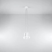 Lampy wiszące nowoczesny Astis, PVC - 3 źródło światła 4000K - L.15 x H.90 cm - biały
