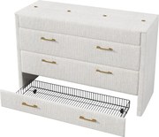 Łóżko Murphy'ego 140x200 cm - 1 szuflada - Przegródka do przechowywania - Porty USB i Type-C - Biały​ (materac nie jest wliczony w cenę)