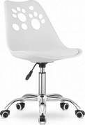 Krzesło obrotowe Valora PRINT ergonomiczne białe do domowego biura