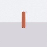 Lampa sufitowa minimalistyczny Gloow, aluminium - 1 źródło światła 4000K - L.6.5 x H.30 cm - ochra czerwona