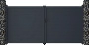 Brama wjazdowa rozwierna NAZARIO, pełna, z aluminium w kolorze antracytowym – 350 × 173 cm (szer. × wys.)