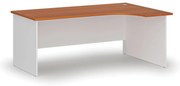 Narożne biurko PRIMO WHITE, 180x120 cm, prawe, biały/czereśnia