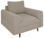 Beżowy fotel z materiału bouclé Ariella – Ropez