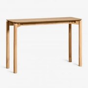 Konsola Do Przedpokoju Prostokątna 120x40 Cm Z Mdf Z Okleiną Dębową Munden Roble - Sklum