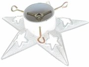 Stojak żeliwny na choinkę Gwiazdy biały, 33,5 x 9 x 33 cm