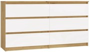 Komoda stylowa w nowoczesnym biały stylu + dąb artisan 140 cm G1-N42