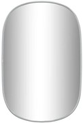 Wiszące srebrne owalne lustro 60x40 cm B5-P18