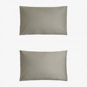 Pack 2 Poszewek Na Poduszki Z Satyny 300 Nitek Sampras Awokado & 50 X 75 Cm - Sklum