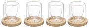 Zestaw szklanek z podstawkami, 4 szt.