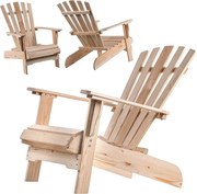 KADAX Fotel drewniany plażowy Arphy naturalny