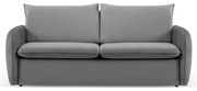 Szara aksamitna rozkładana sofa 214 cm Vienna – Cosmopolitan Design