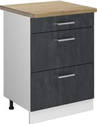 Szafka dolna do kuchni czarny beton 60x60x81.6 r-line