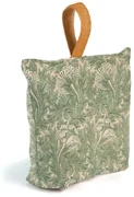 Zielony materiałowy stoper do drzwiTierra Bella Green Flowers