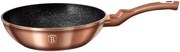 Złota patelnia typu wok z powłoką granitową 28cm F2-H75