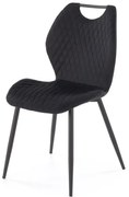 Krzesło tapicerowane K569 VELVET czarne  HALMAR