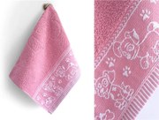 Ręcznik dziecięcy Greno Kids 30x50 Pieski w Akcji różowy GRENO