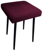 Taboret MAX MG02 śliwka podstawa czarna