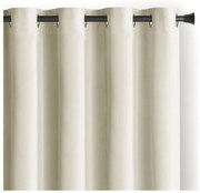 Kremowa aksamitna zasłona częściowo zaciemniająca (dimout) 140x245 cm – Restilo