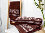 Ręcznik kąpielowy bambusowy BAMBOO 70x140 cm brązowy, 70% bambus | 30% bawełna