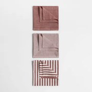 Zestaw 3 Ściereczek Kuchennych Z Bawełny Anellia Rojo Cedro - Sklum