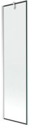 Mexen Next parawan nawannowy 1-skrzydłowy 50 x 150 cm, czarna ramka, chrom - 895-050-000-00-70-01