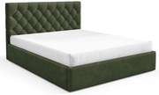 Zielone łóżko tapicerowane z zagłówkiem 3 rozmiary B7-A87