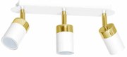 Lampa sufitowa, potrójna, kierunkowa, biała, złota JOKER WHITE/GOLD 3xGU10