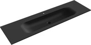 Mexen Vela umywalka wpuszczana w blat 161 x 46,5 cm, czarna mat - 25231671