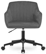 Fotel obrotowy MINK - ciemnoszary aksamit elegancki