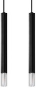 Czarna podwójna lampa wisząca tuba - 8X S160 S7-K08