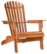 Leżak ogrodowy ADIRONDACK, składany, 69x84x94cm, naturalny brąz Casaria