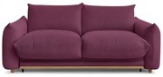 Bordowa rozkładana sofa 234 cm Ernest – Bobochic Paris