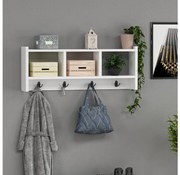 Wieszak ścienny STAR 35x76 cm biały