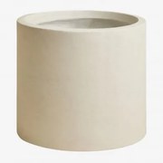 Donica Zewnętrzna Z Cementu Aurevi Ø30 Cm & Biały - Sklum