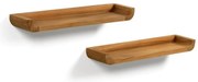 Zestaw 2 półek z drewna tekowego Kave Home Shamel