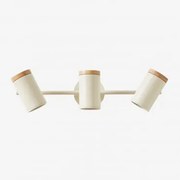 Lampa Ścienna Kierunkowa Z 3 Punktami Świetlnymi Z Żelaza Amaranto Kremowa Tapioca - Sklum