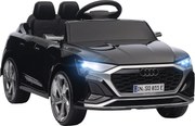 AIYAPLAY Elektryczny samochód dziecięcy, 12V Audi Q8, 3-5 km/h, pilot, reflektory, muzyka, Czarny