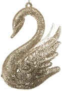 Plastikowa ozdoba świąteczna 10 cm Swan – Dakls